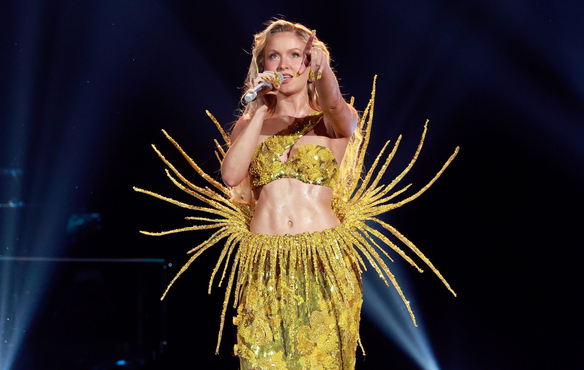 Zara Larsson performs in February 2026