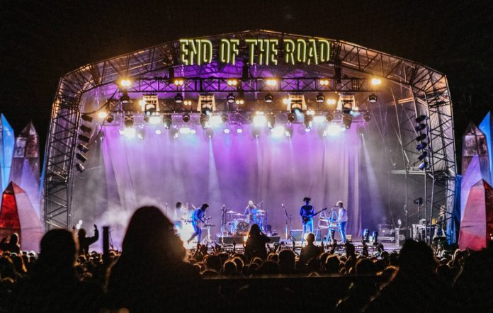 a crowd in front of the stage at End Of The Road Festival