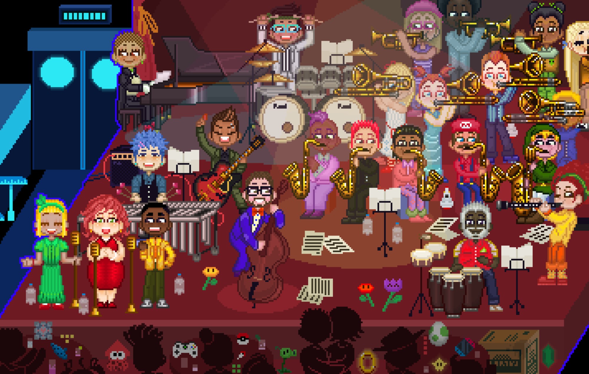 Artwork for The 8-Bit Big Band's debut album.