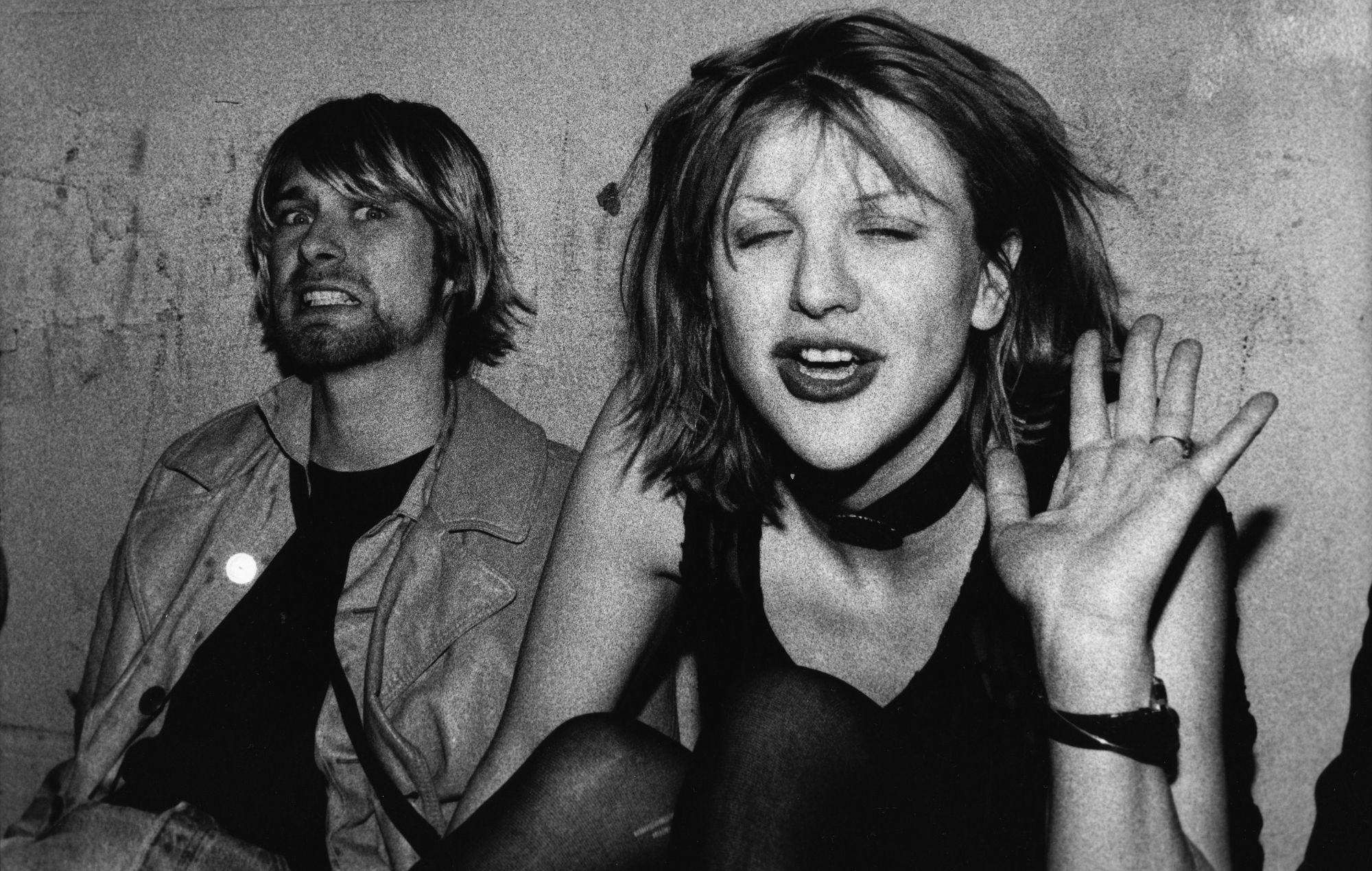 Kurt Cobain and Courtney Love in 1992