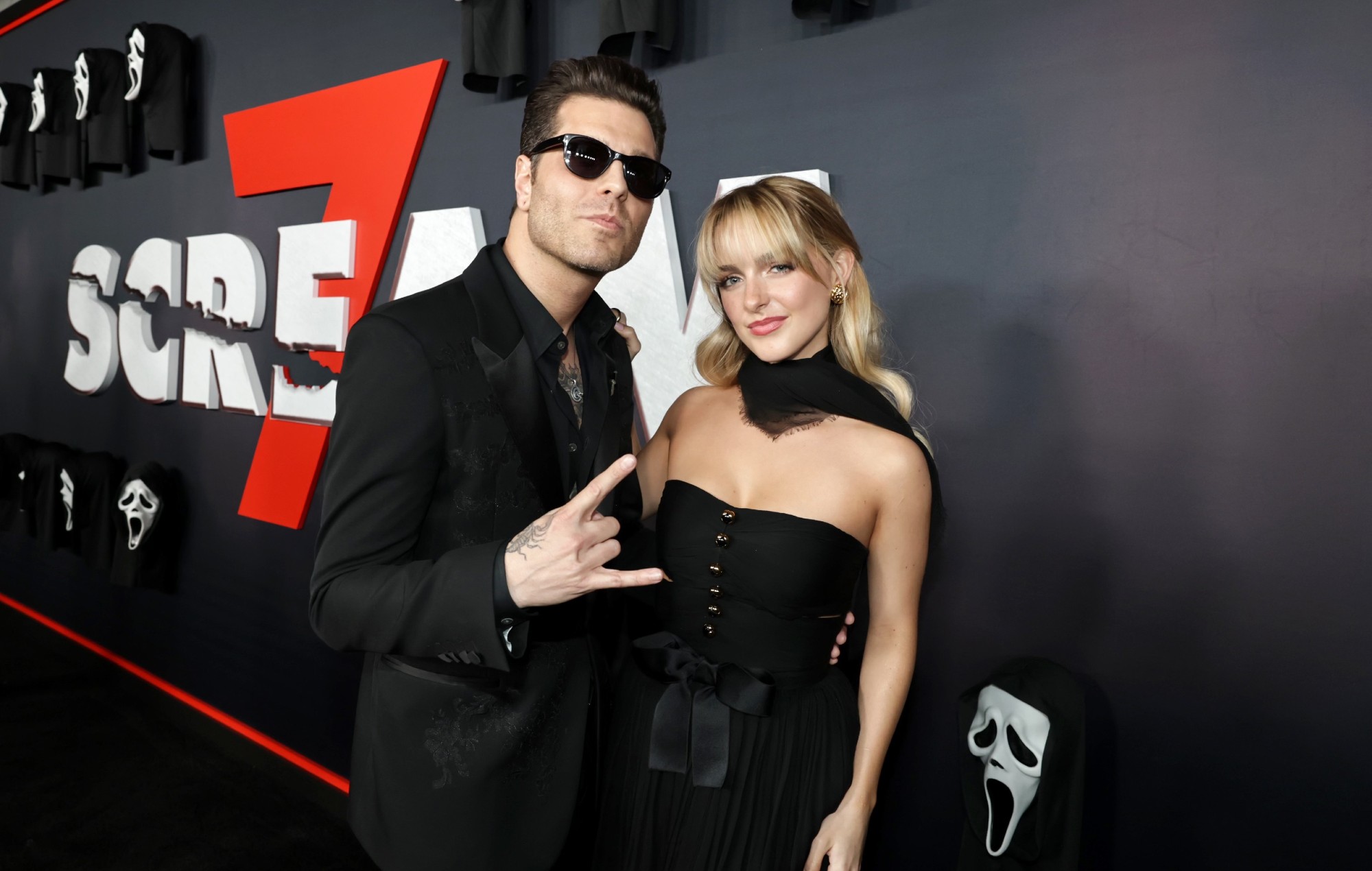 Mckenna Grace and Ice Nine Kills' Spencer Charnas at the 'Scream 7' premiere