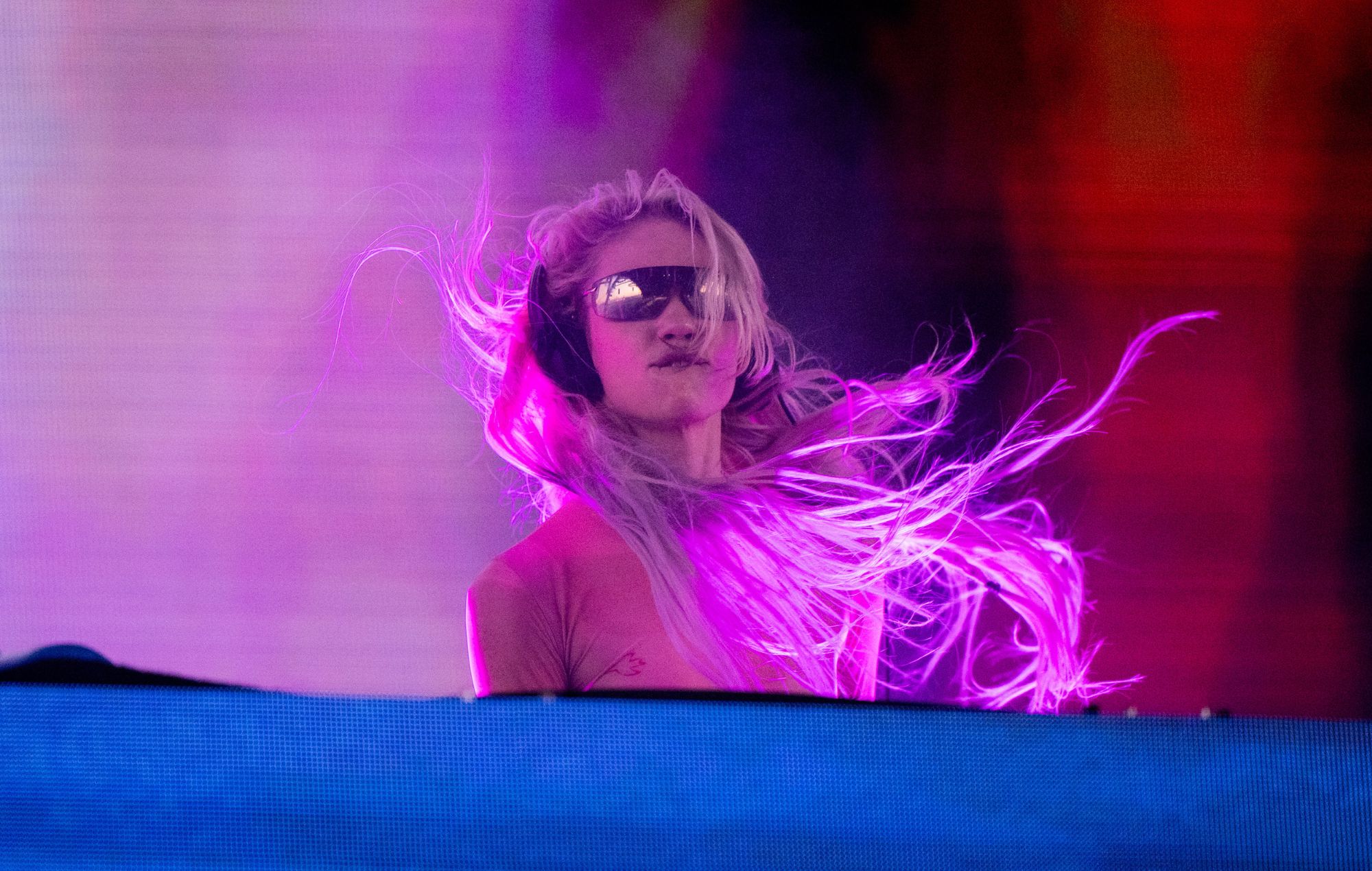 Grimes performs live in 2024