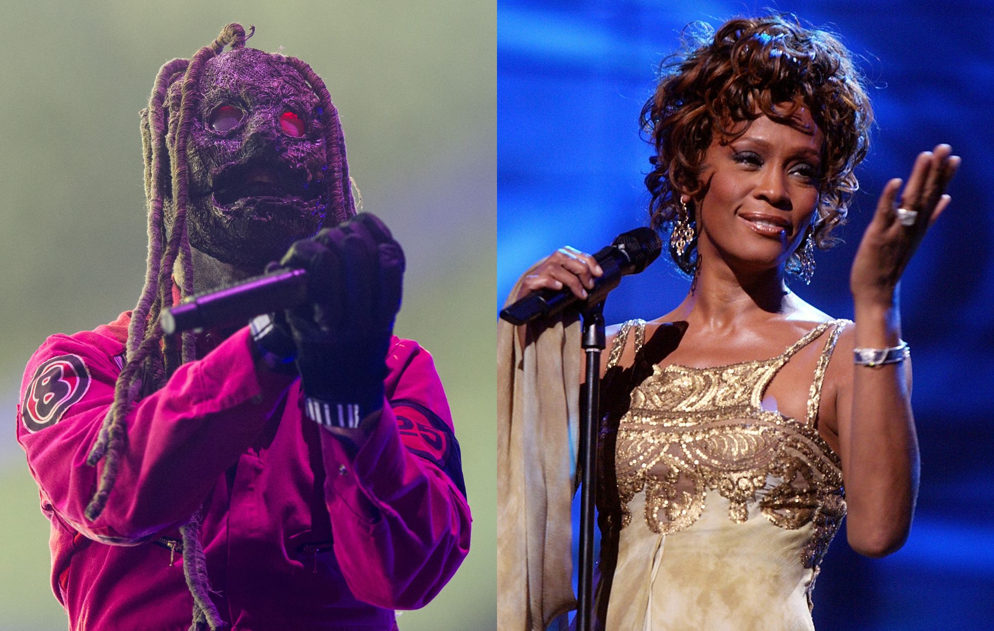 Corey Taylor of Slipknot and Whitney Houston