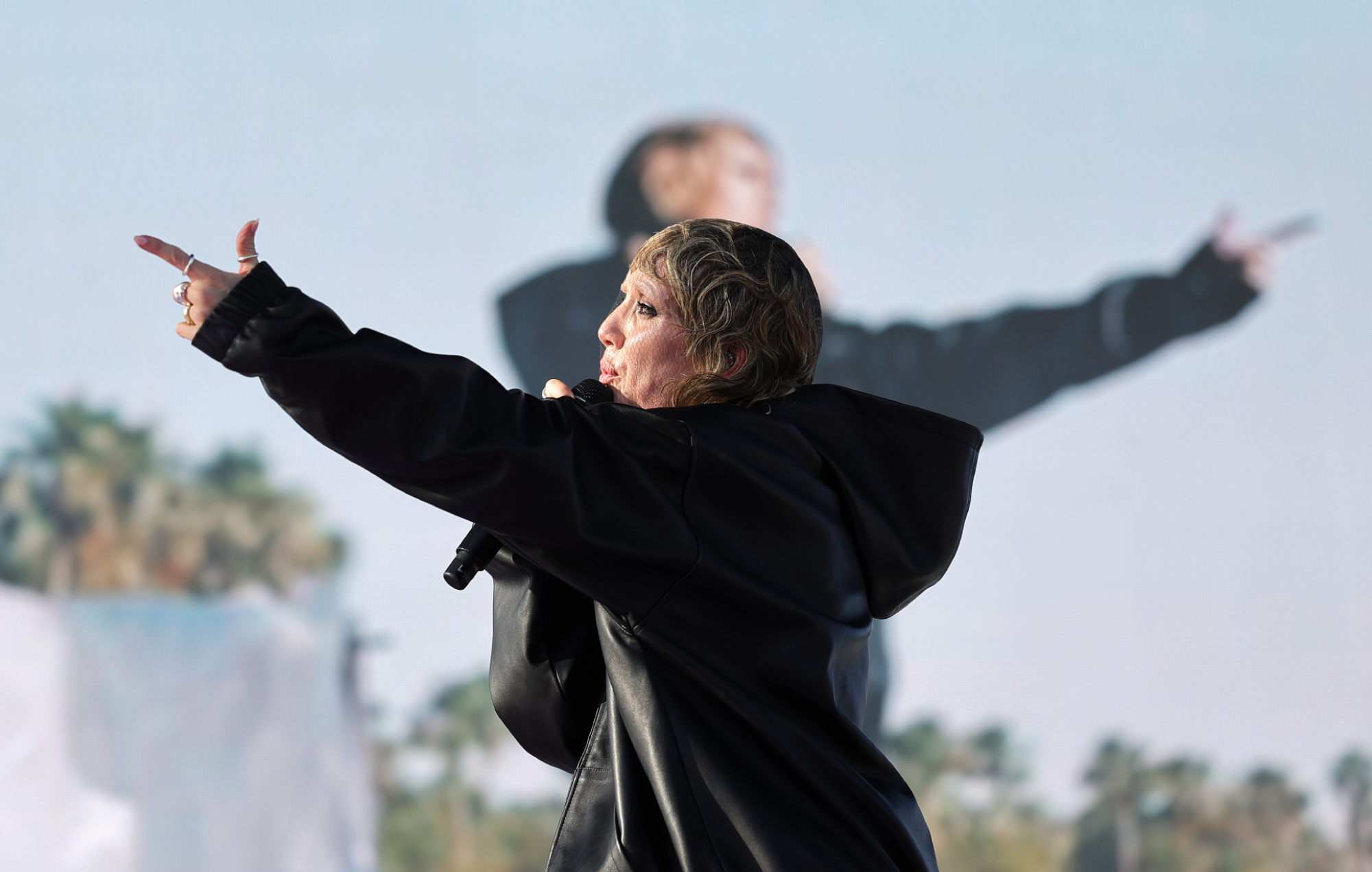 Lykke Li performing live on stage at Coachella, photo by Brianna Bryson/Getty