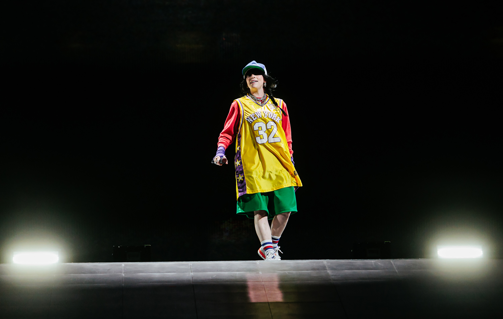 Billie Eilish performing at Reading 2023, photo by Andy Ford