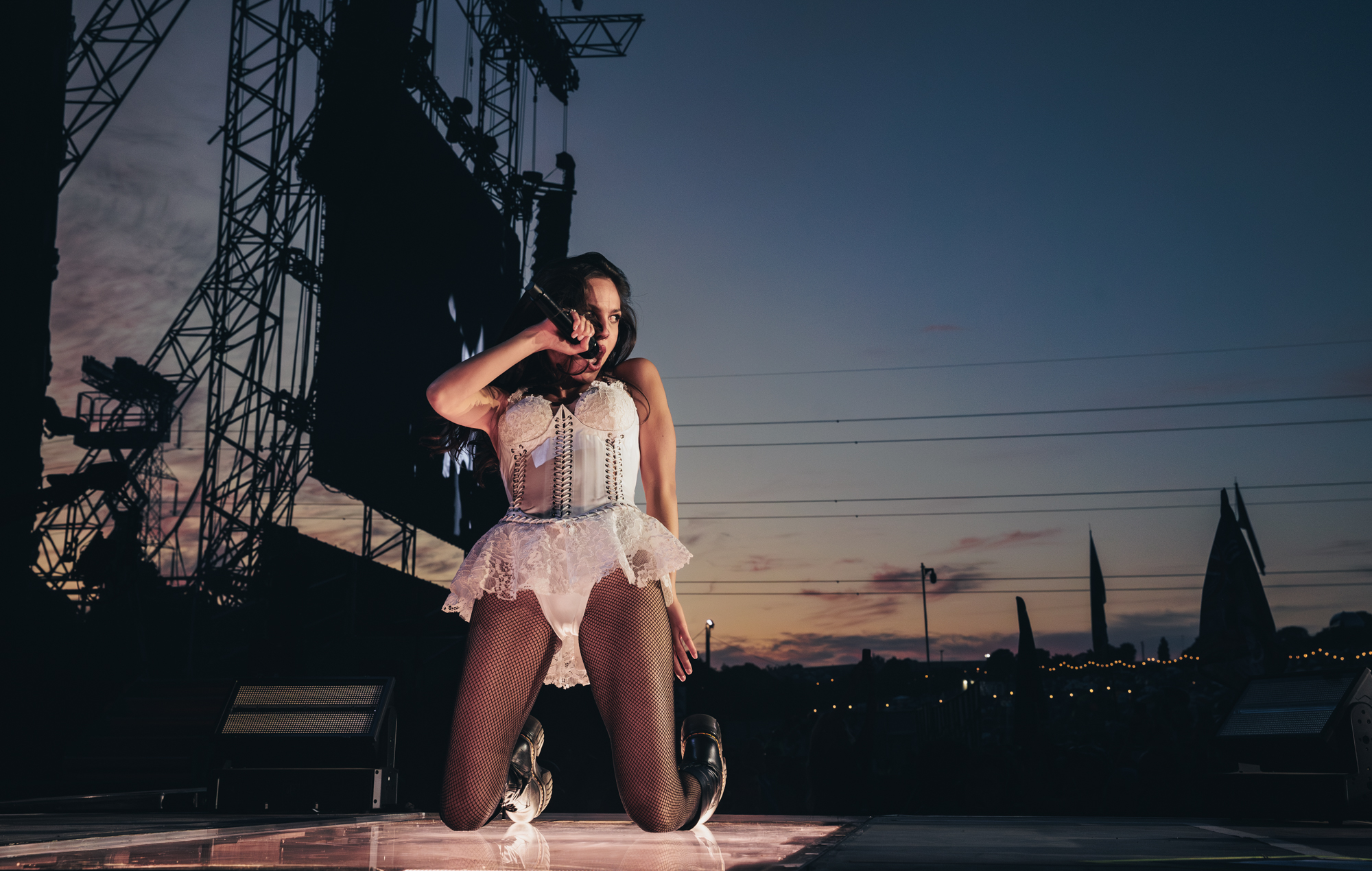 Olivia Rodrigo performs at Glastonbury 2025, photo by Andy Ford
