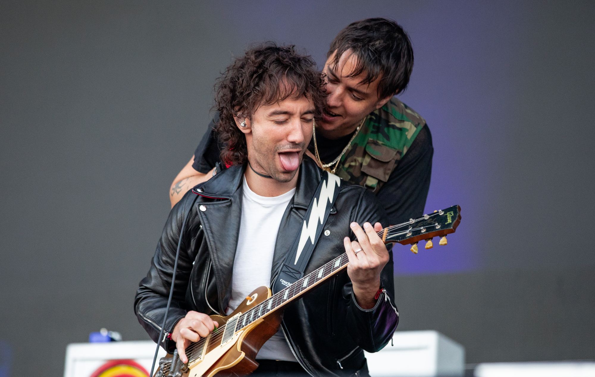 Albert Hammond Jr. and Julian Casablancas of The Strokes (Photo by Jana Legler/Redferns)