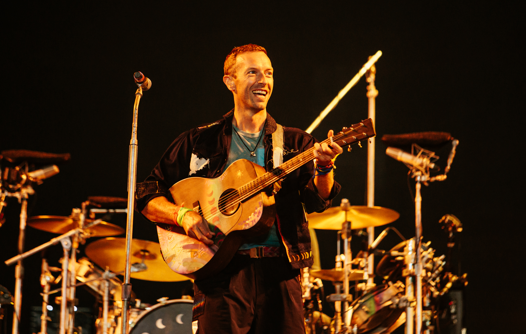 Coldplay live at Glastonbury 2024, photo by Andy Ford