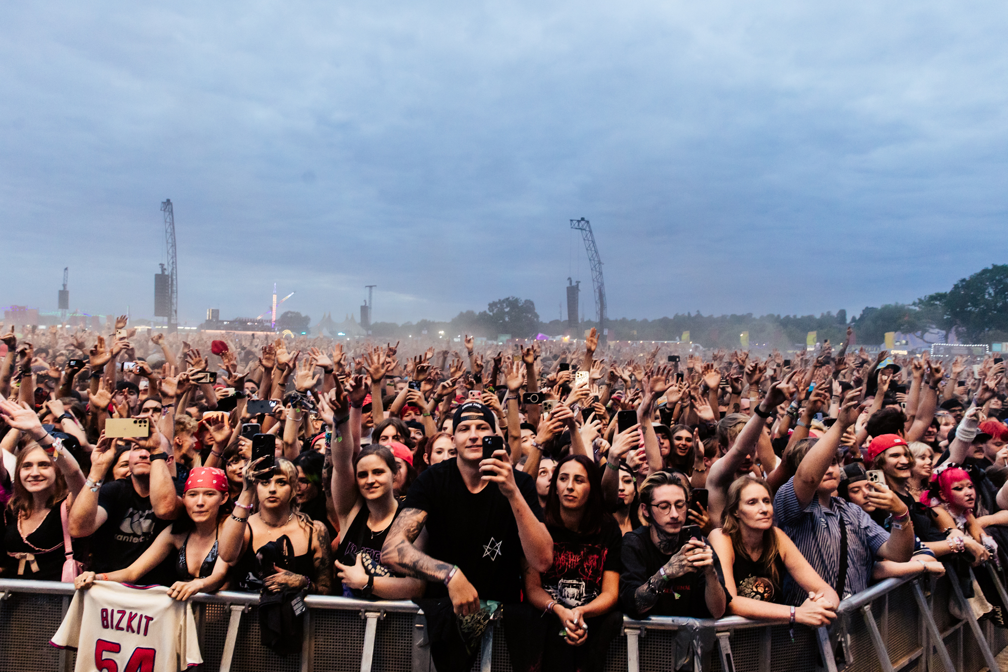 The crowd during Limp Bizkit's set at Reading Festival 2025. Photo credit: Andy Ford for NME.
