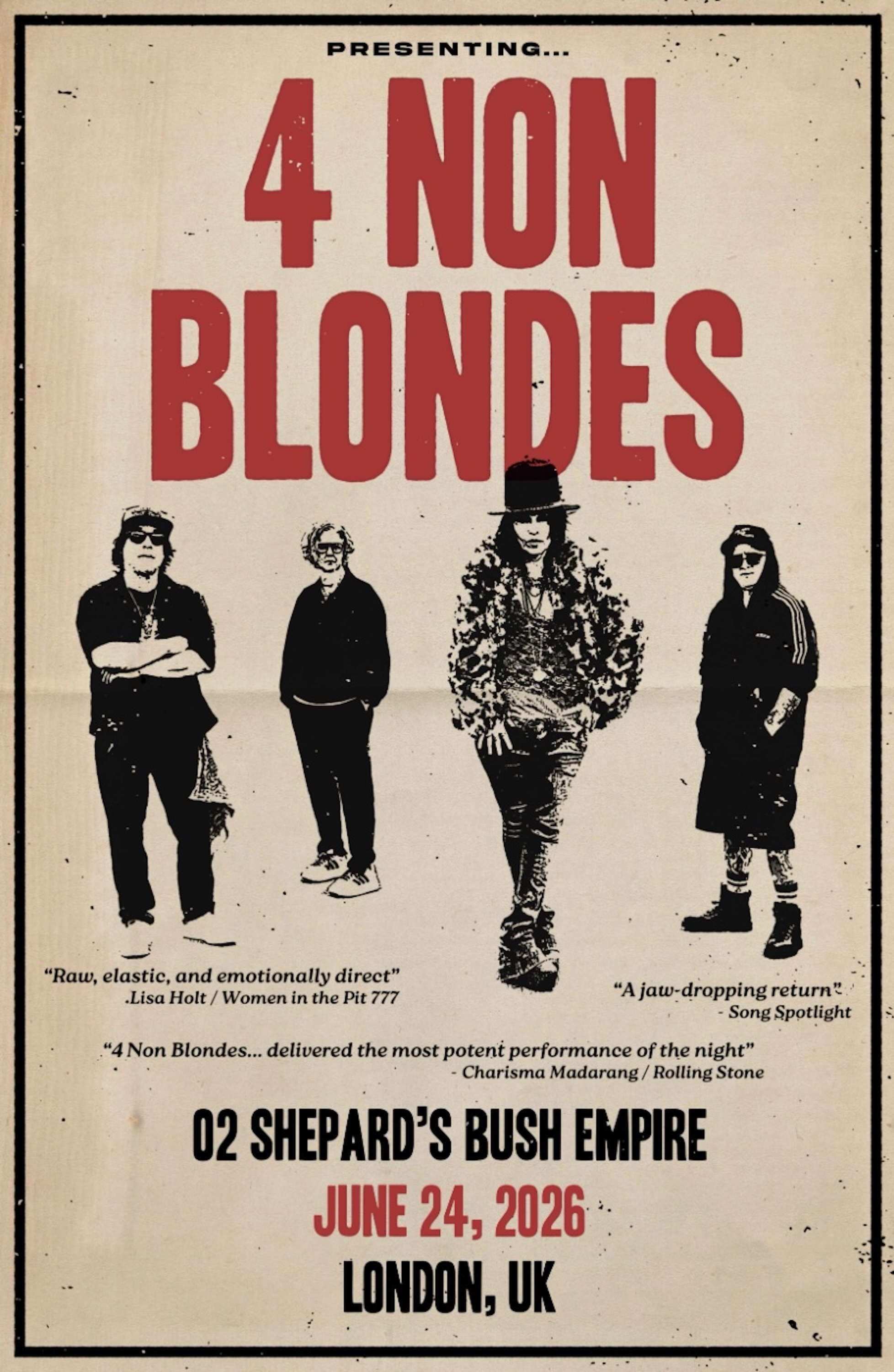 4 Non Blondes UK tour poster
