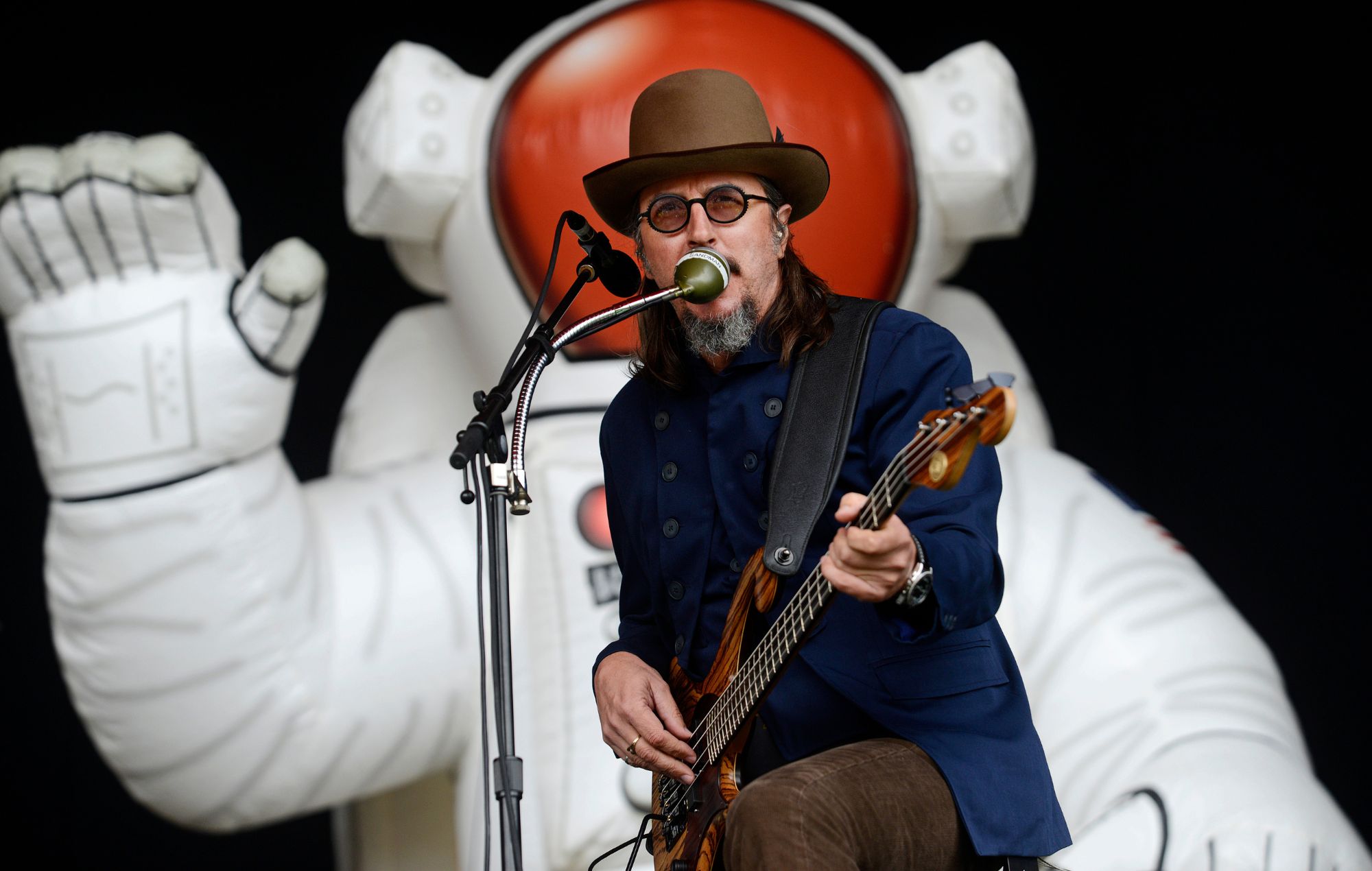 Les Claypool of Primus performs live