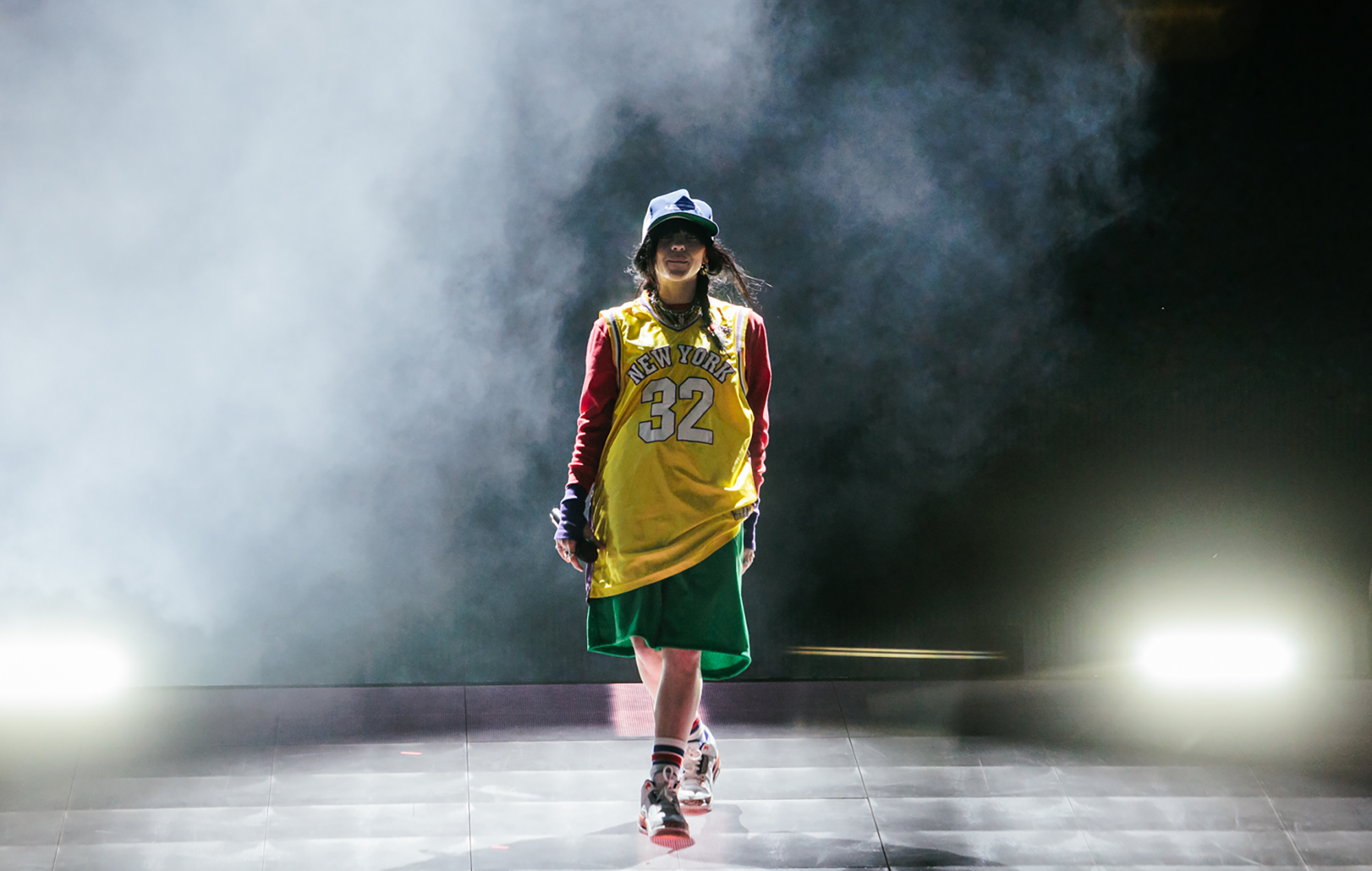 Billie Eilish performing at Reading 2023, photo by Andy Ford