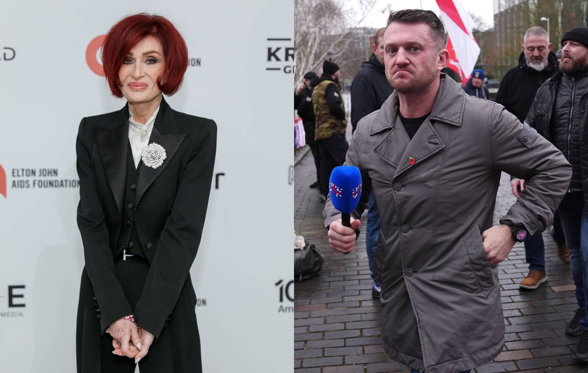 Sharon Osbourne and Tommy Robinson