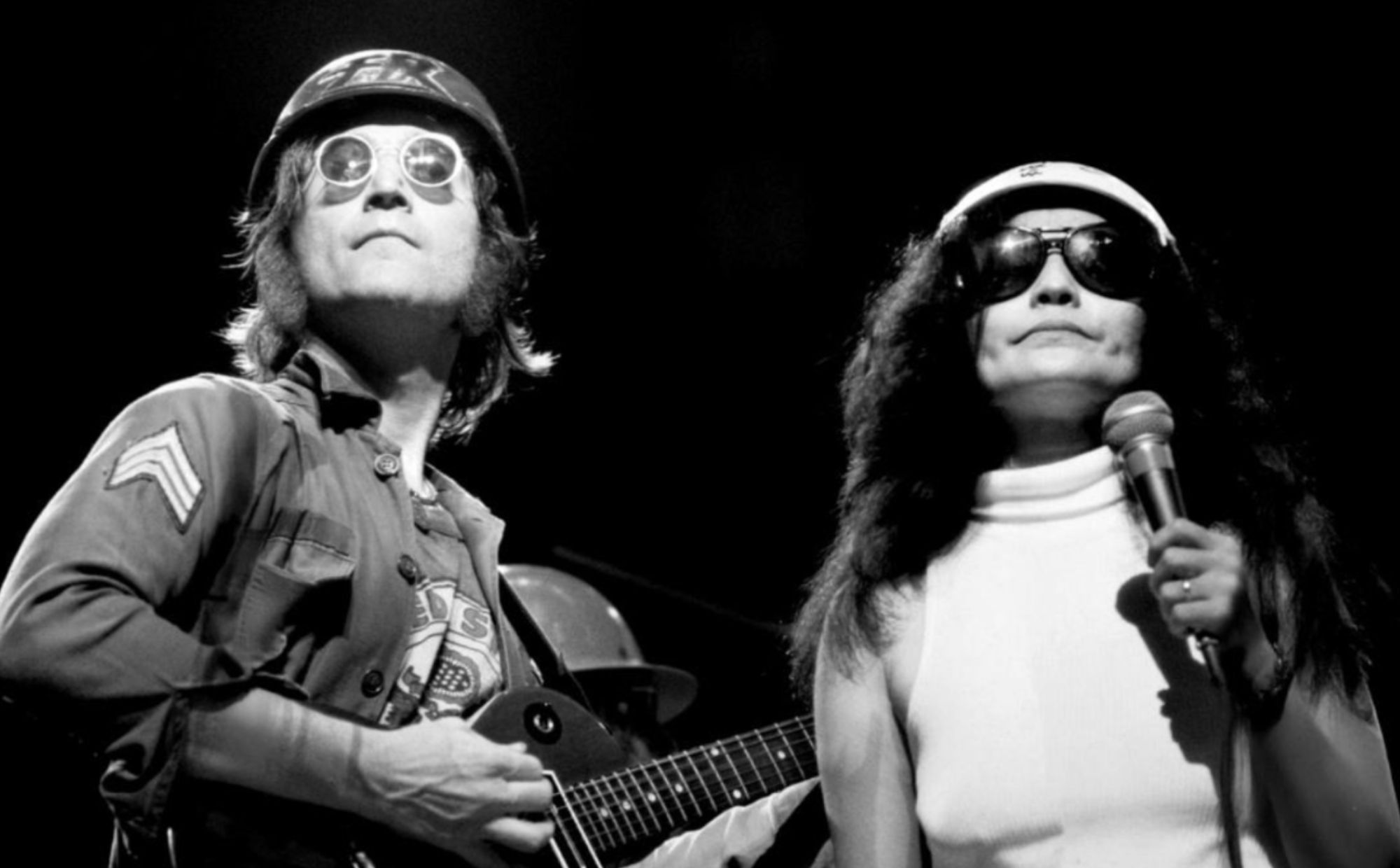 John Lennon and Yoko Ono. Credit - Michael Negrin