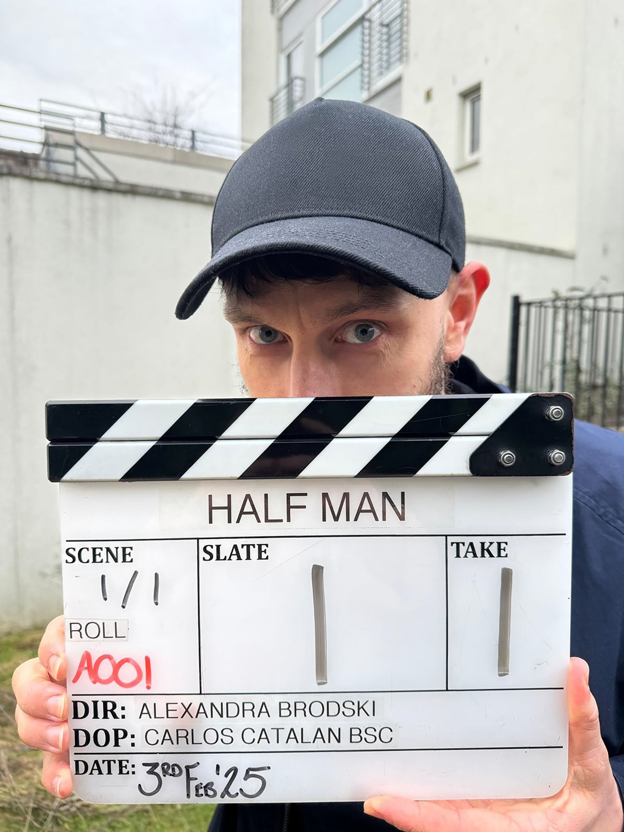 Richard Gadd on the set of 'Half Man'.