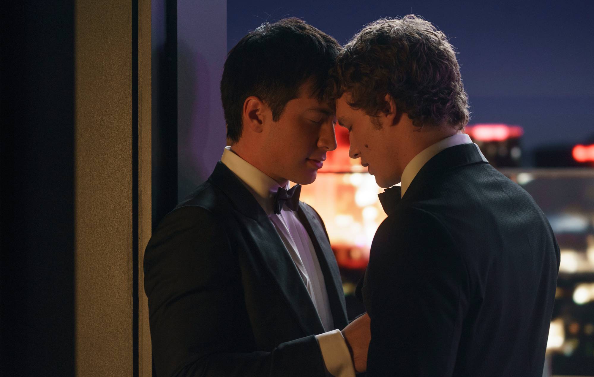 Hudson Williams and Connor Storrie in 'Heated Rivalry'