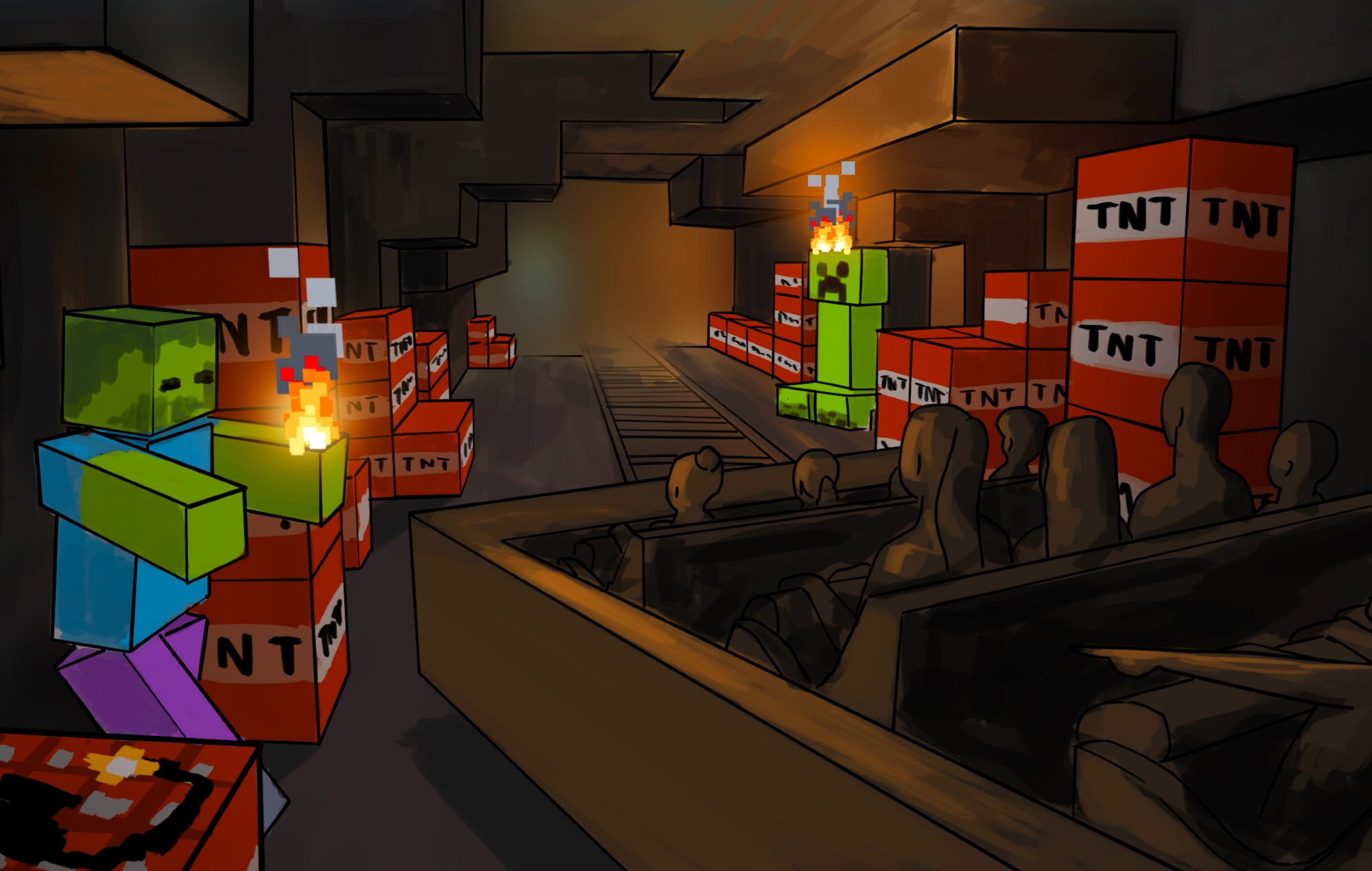 Minecraft World concept art.