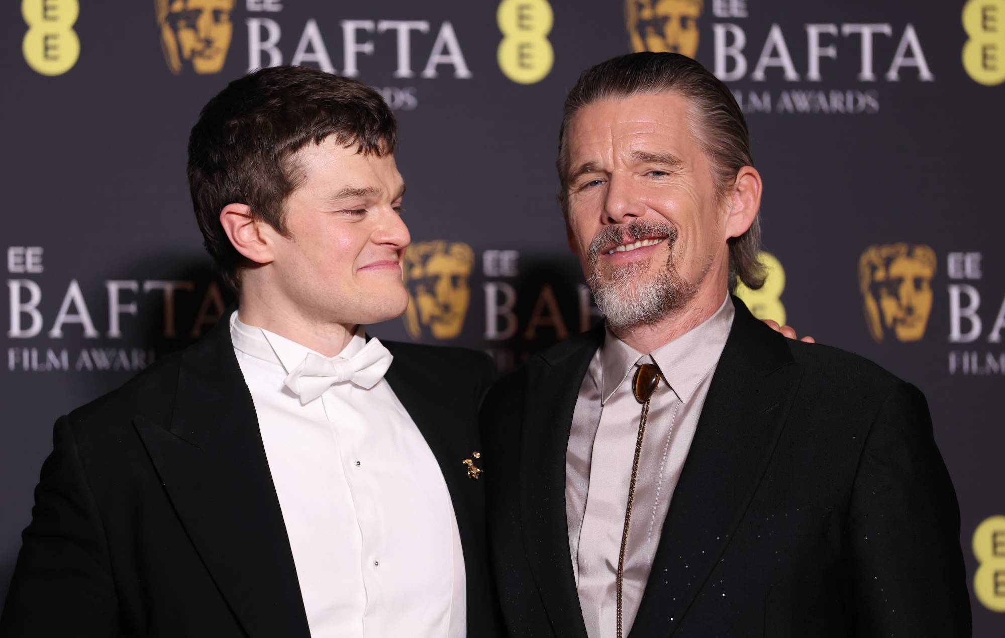 Robert Aramayo and Ethan Hawke at the 2026 BAFTAs