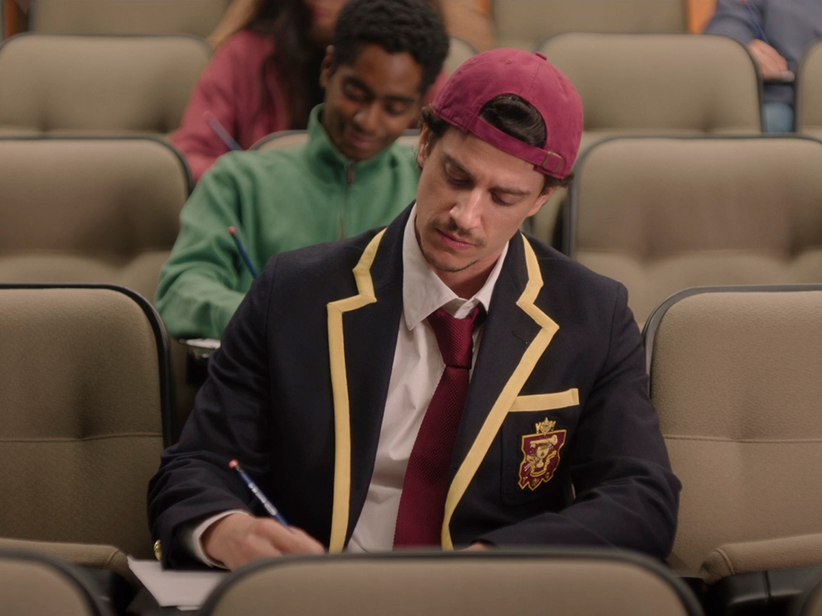 Still from ‘Overcompensating’, photo by Amazon MGM Studios