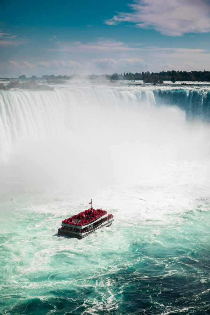 Hornblower cruise on the water at Niagara Falls