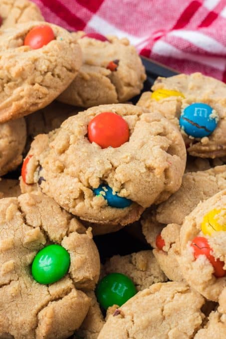M&M peanut butter cookies