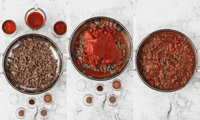 Process photos for Chili Recipe