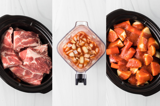 Process photos for Crockpot Spare Ribs