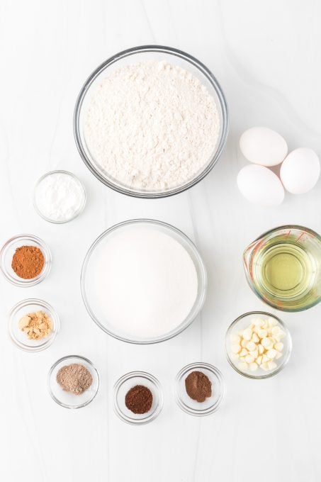 Ingredients for Chai Biscotti.