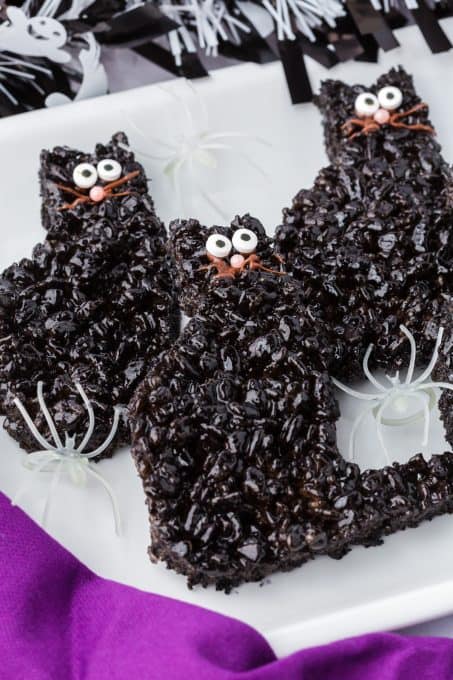 Black Cats made out of Rice Krispies