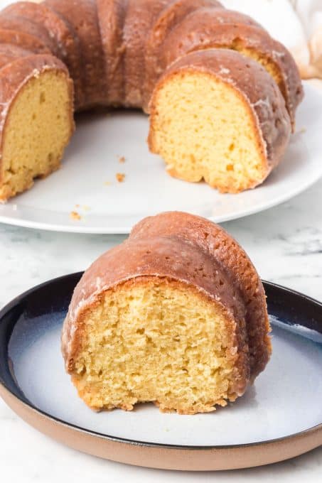 A Bundt cake soaked with rum.