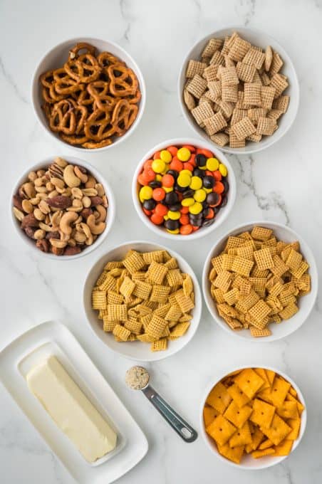 Ingredients for Chex Mix