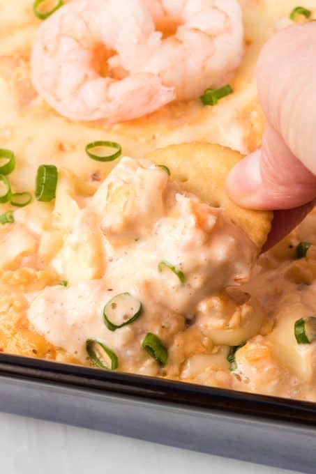 An easy appetizer dip made with shrimp.