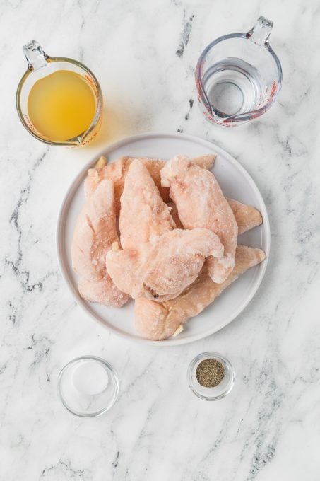 Ingredients for Instant Pot Shredded Chicken.