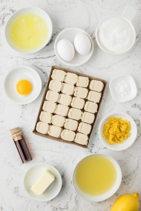Ingredients for lemon cookies.