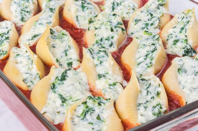 Spinach and Ricotta Stuffed Shells