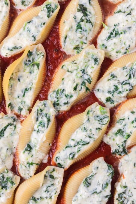 Spinach and Ricotta Stuffed Shells