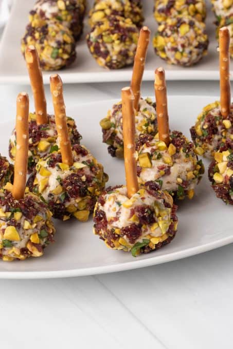Bite size cheese balls for an easy appetizer.