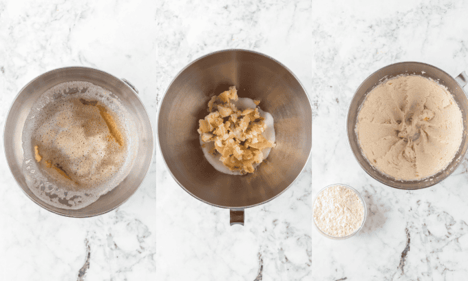 Process photos for Brown Butter Shortbread.