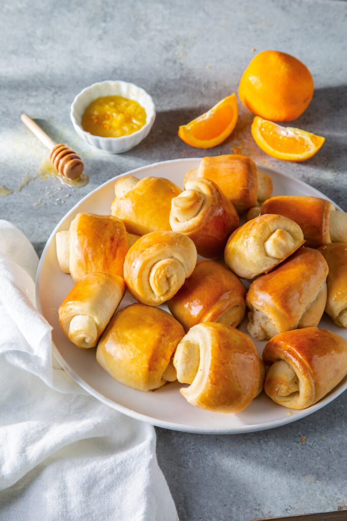 Honey-Orange Parker House Rolls