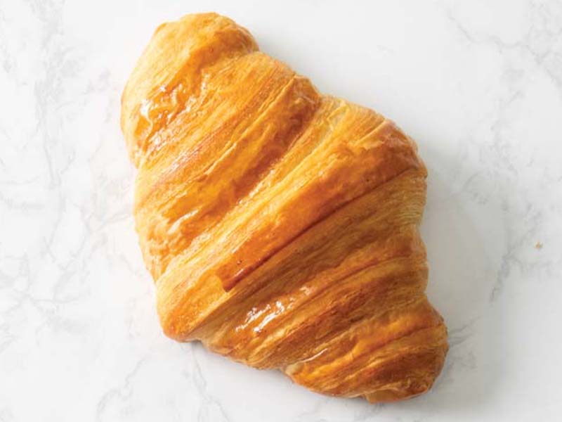 traditional croissant on marble baking recipe