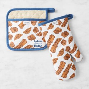 Bakers Gonna Bake Potholder and Oven Mitt Set