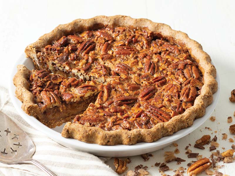 Chocolate Toffee Pecan Pie