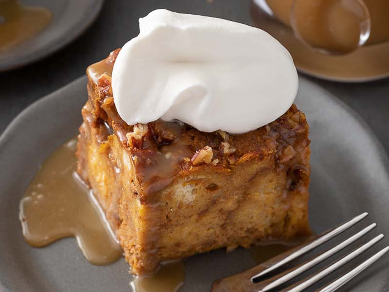 Pumpkin-Pecan Bread Pudding