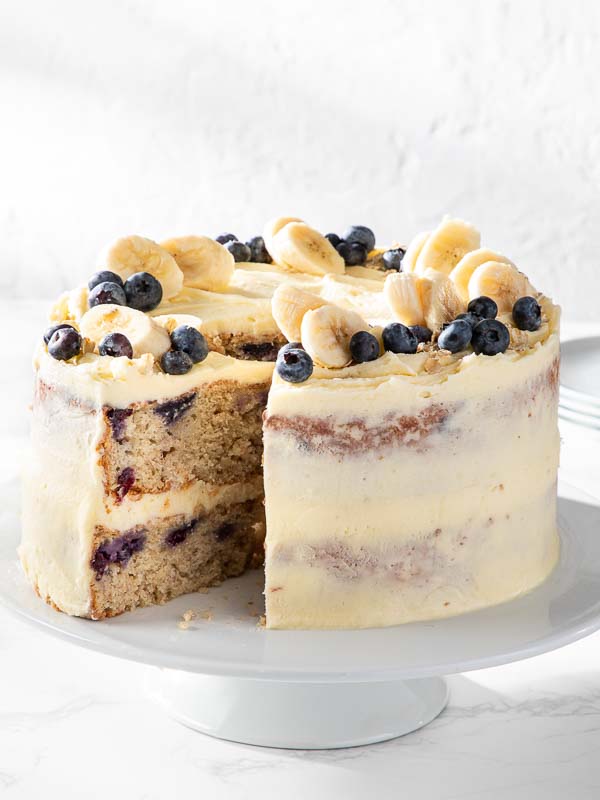 Blueberry-Banana Oat Cake