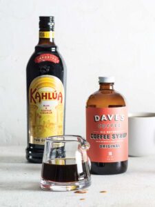 Kahlua and Daves Coffes Syrup