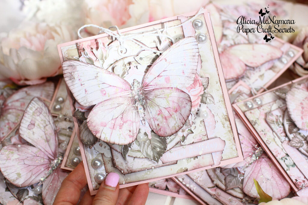 How to Make Pink Butterfly Cards by Alicia McNamara