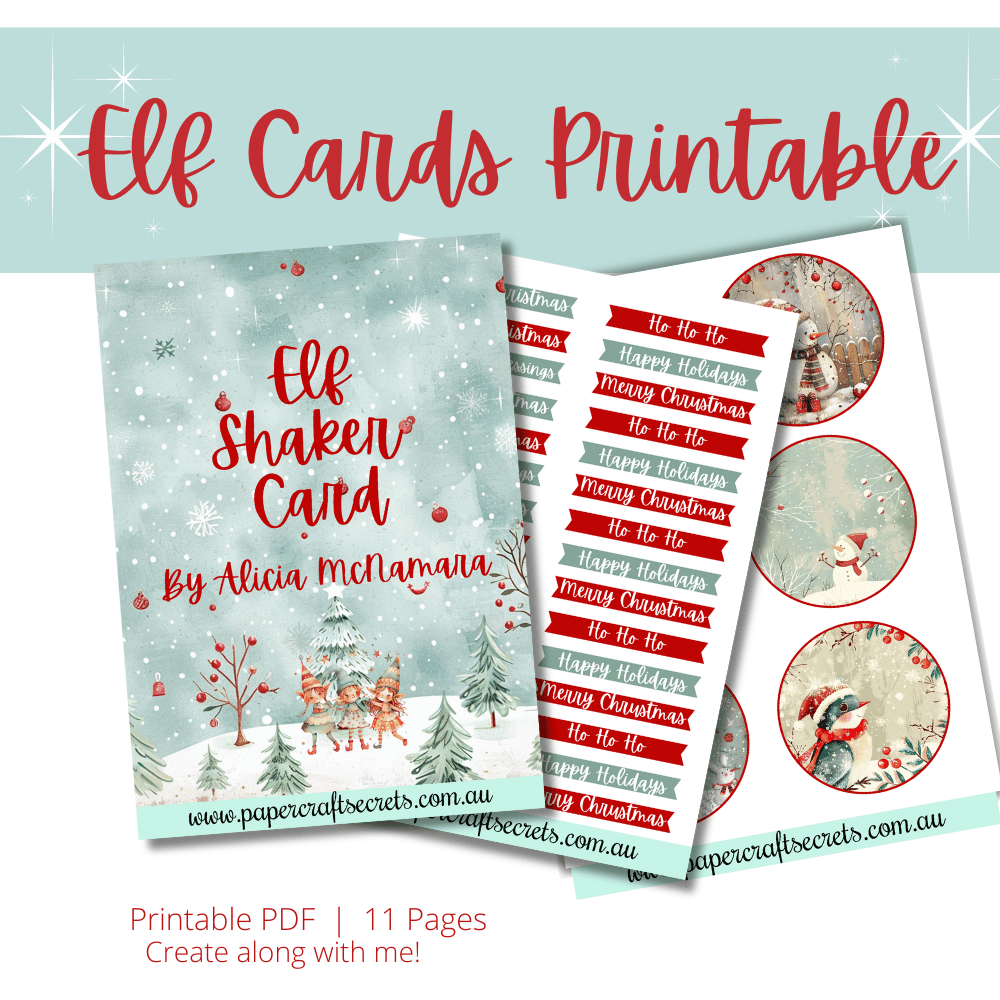 How to Make Christmas Shaker Cards Free Christmas Card Printable by Alicia McNamara