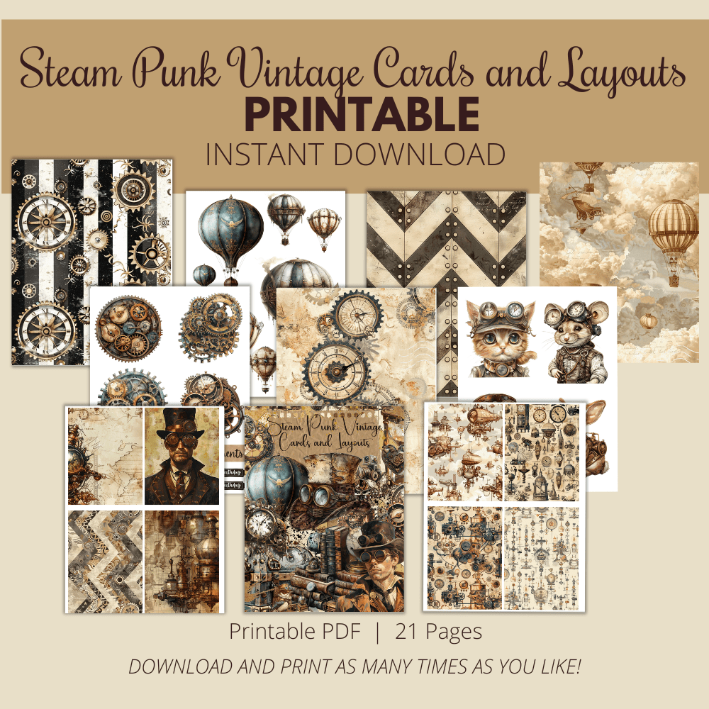 How to Make Steampunk Vintage Cards
by Alicia McNamara