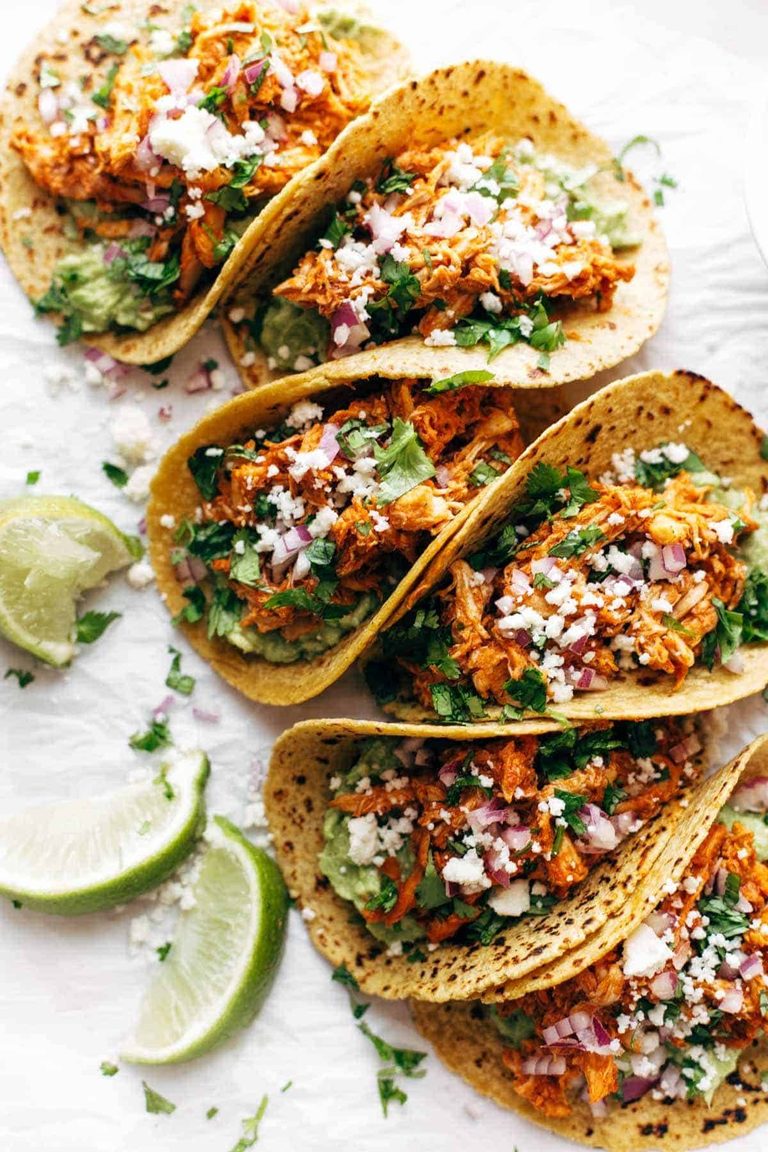 Chicken tinga tacos.