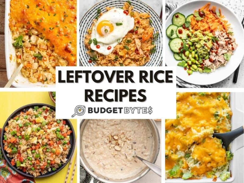 collage of rice recipes